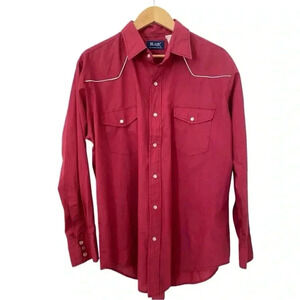 Blank NYC Red Men's Western Shirt